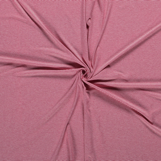 Tissu Jersey Viscose Eslasthane Imprime Rayure - 015
