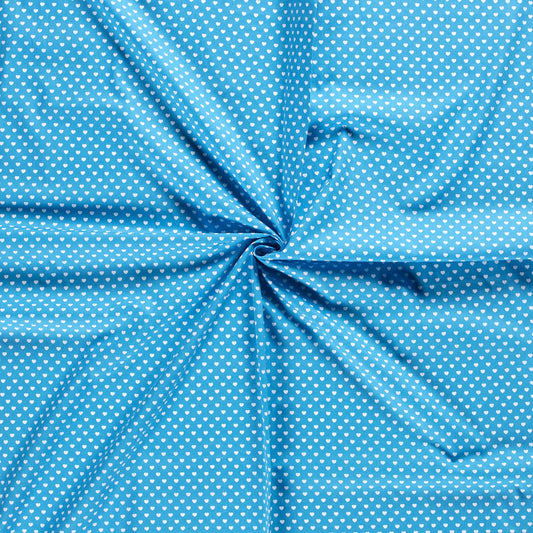 Tissu Popeline Coton Imprimé Cœur - 004