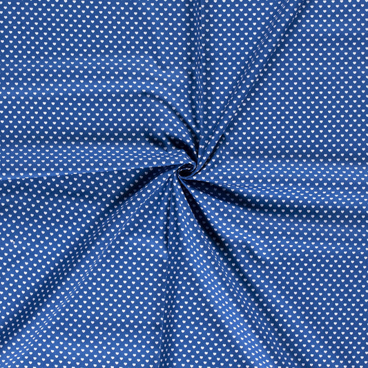 Tissu Popeline Coton Imprimé Cœur - 005