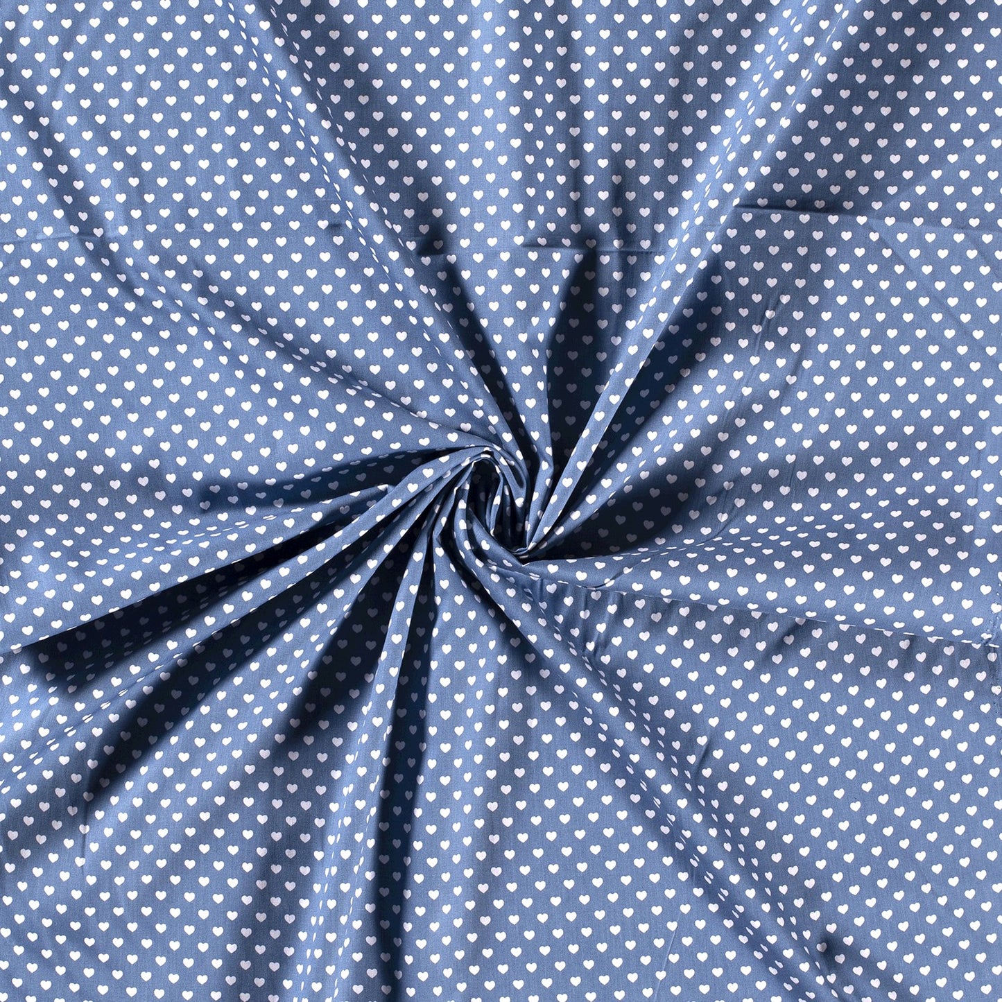 Tissu Popeline Coton Imprimé Cœur - 006