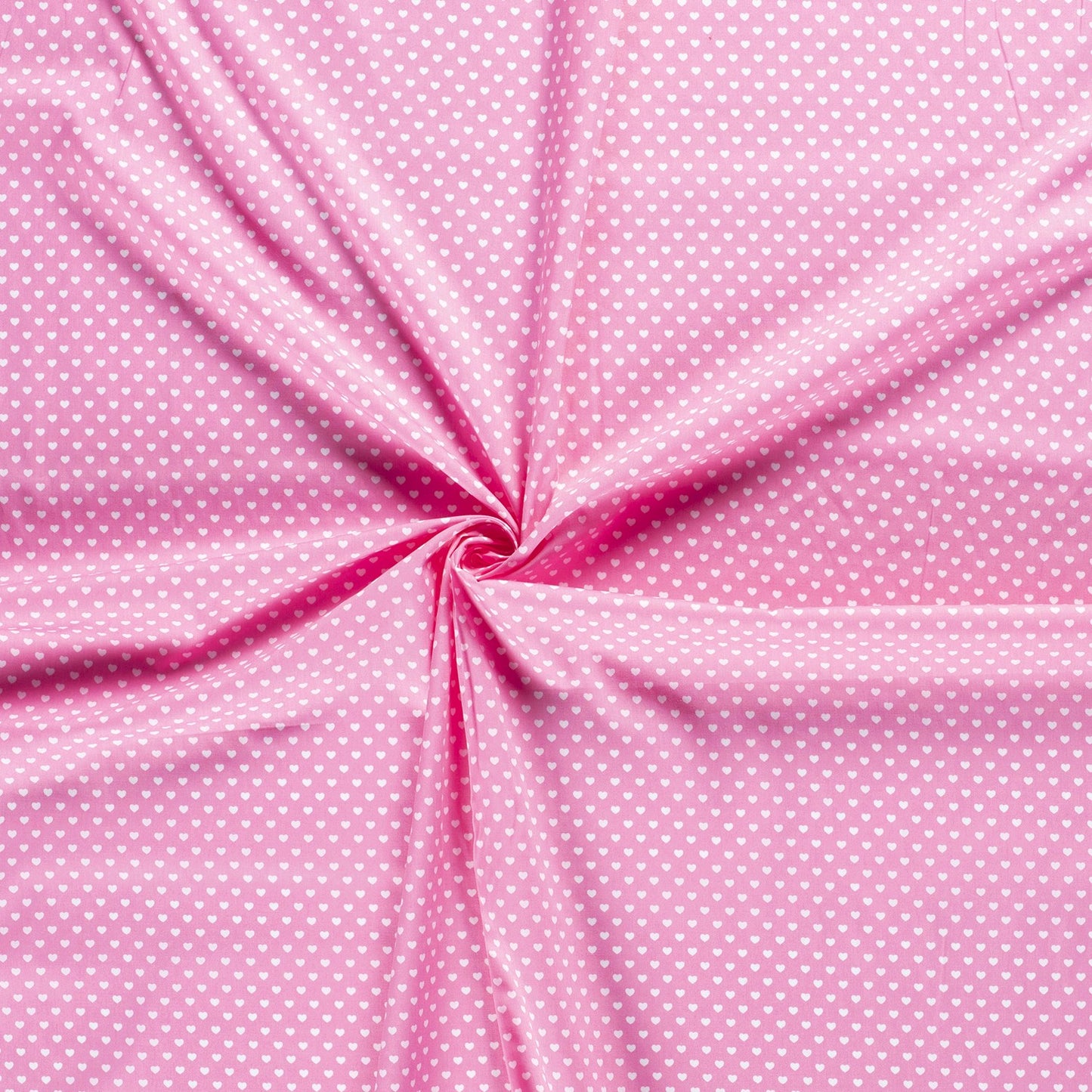Tissu Popeline Coton Imprimé Cœur - 011