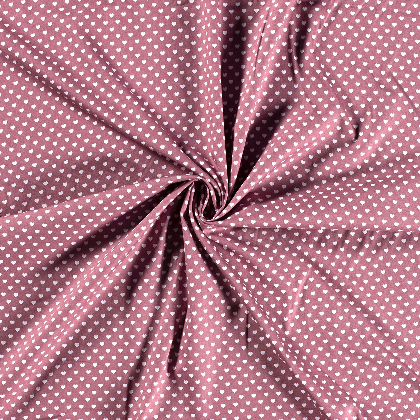 Tissu Popeline Coton Imprimé Cœur - 014