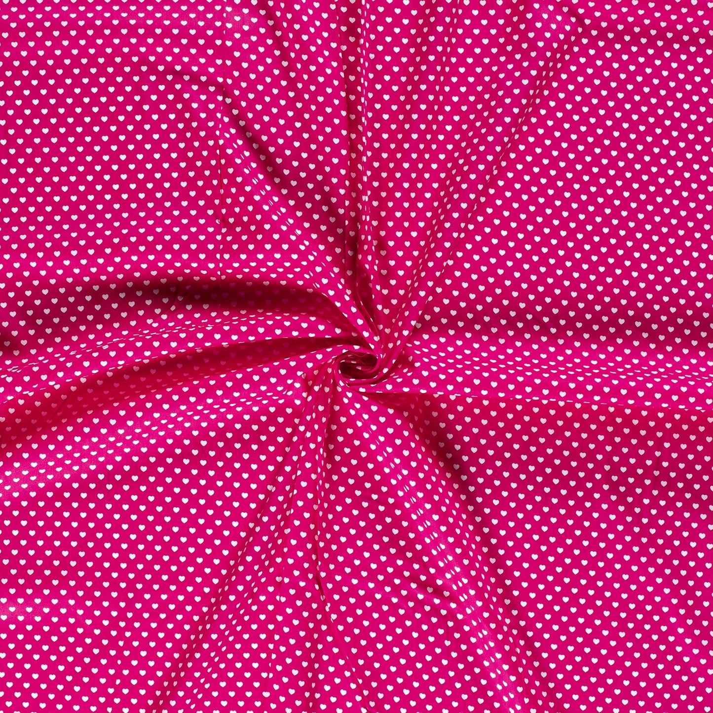 Tissu Popeline Coton Imprimé Cœur - 017