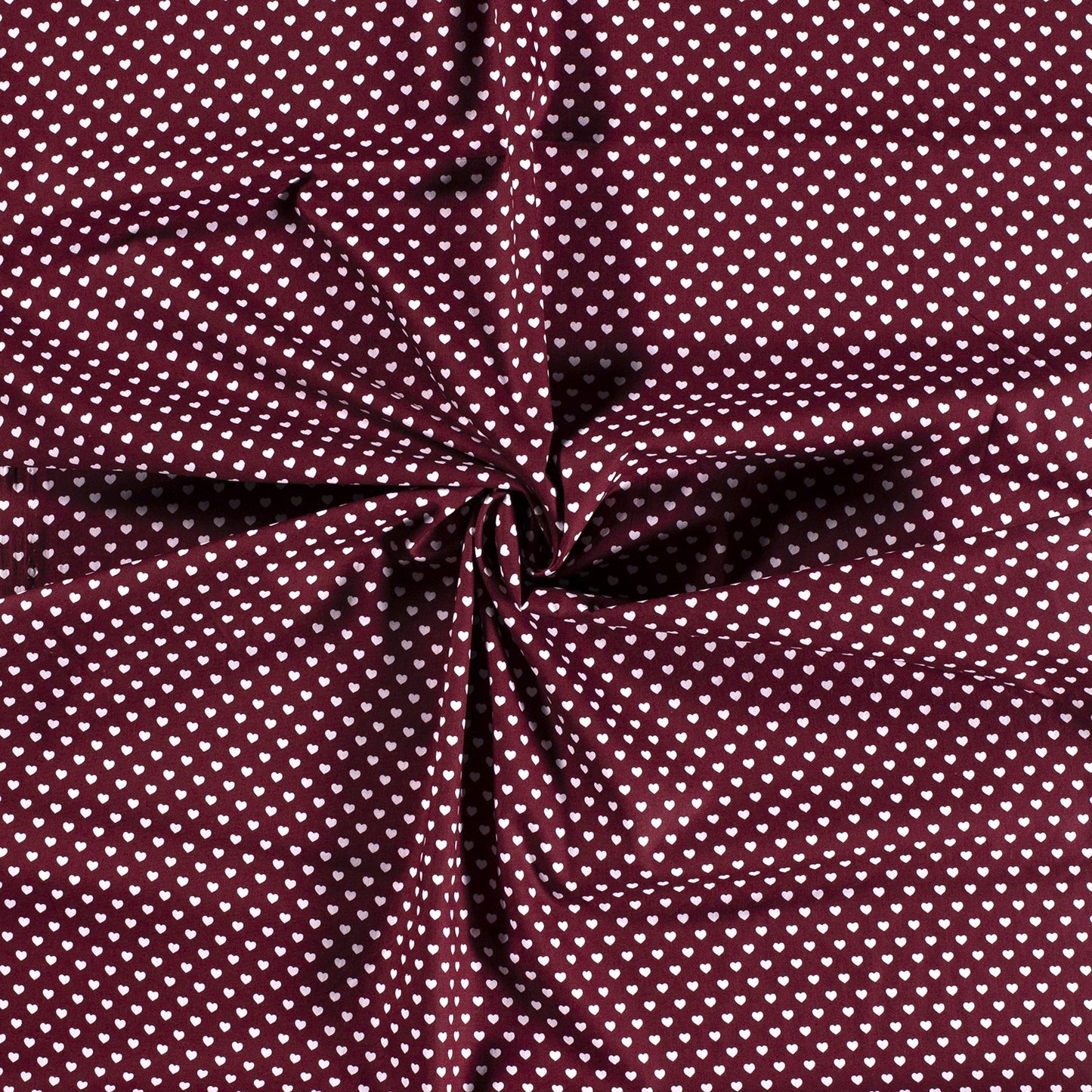 Tissu Popeline Coton Imprimé Cœur - 018