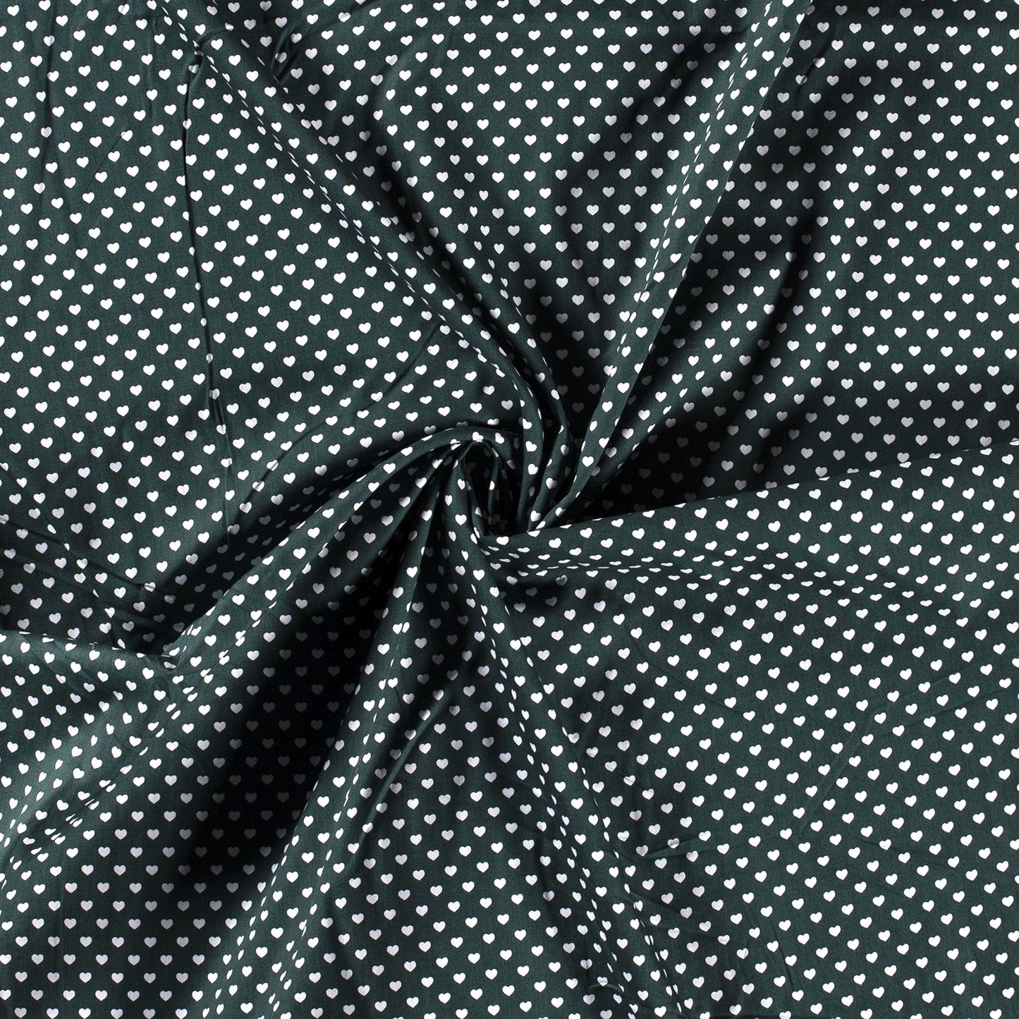 Tissu Popeline Coton Imprimé Cœur - 028
