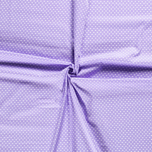 Tissu Popeline Coton Imprimé Cœur - 043