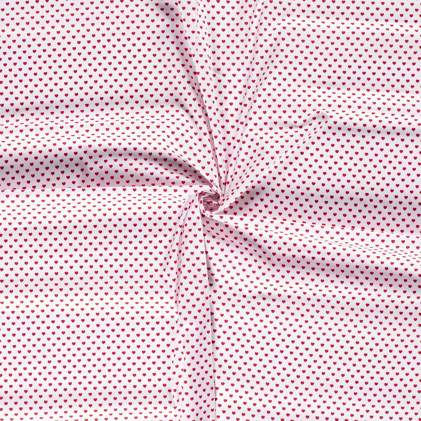 Tissu Popeline Coton Imprimé Cœur - 050