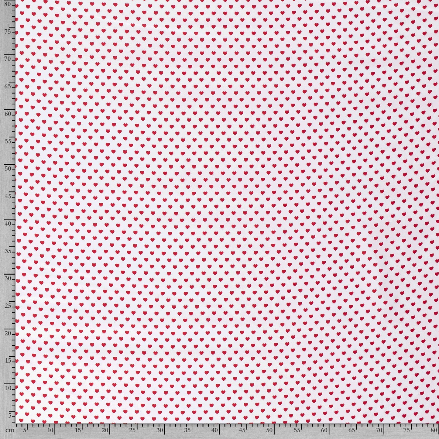 Tissu Popeline Coton Imprimé Cœur - 050