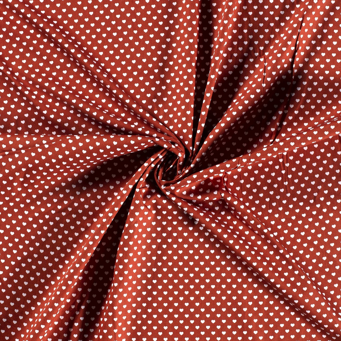 Tissu Popeline Coton Imprimé Cœur - 056