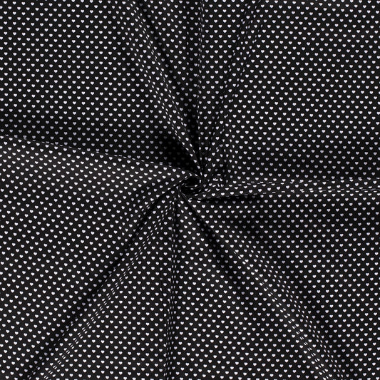 Tissu Popeline Coton Imprimé Cœur - 069