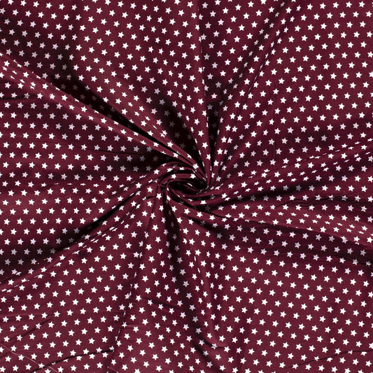 Tissu Popeline Coton Imprimé Etoile - 018