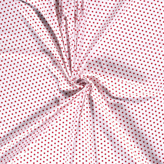 Tissu Popeline Coton Imprimé Etoile - 050