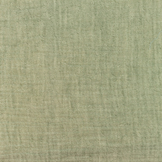Tissu Double Gaze Chambray - Armée