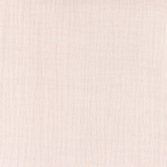 Tissu Double Gaze Chambray - Bébé Rose