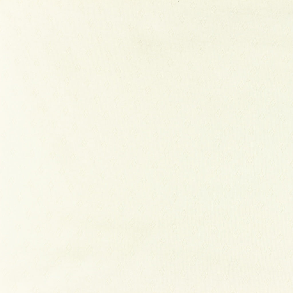 Tissu Jersey Coton Ajouré - Blanc Cassé