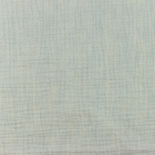 Tissu Double Gaze Chambray - Bleu Clair