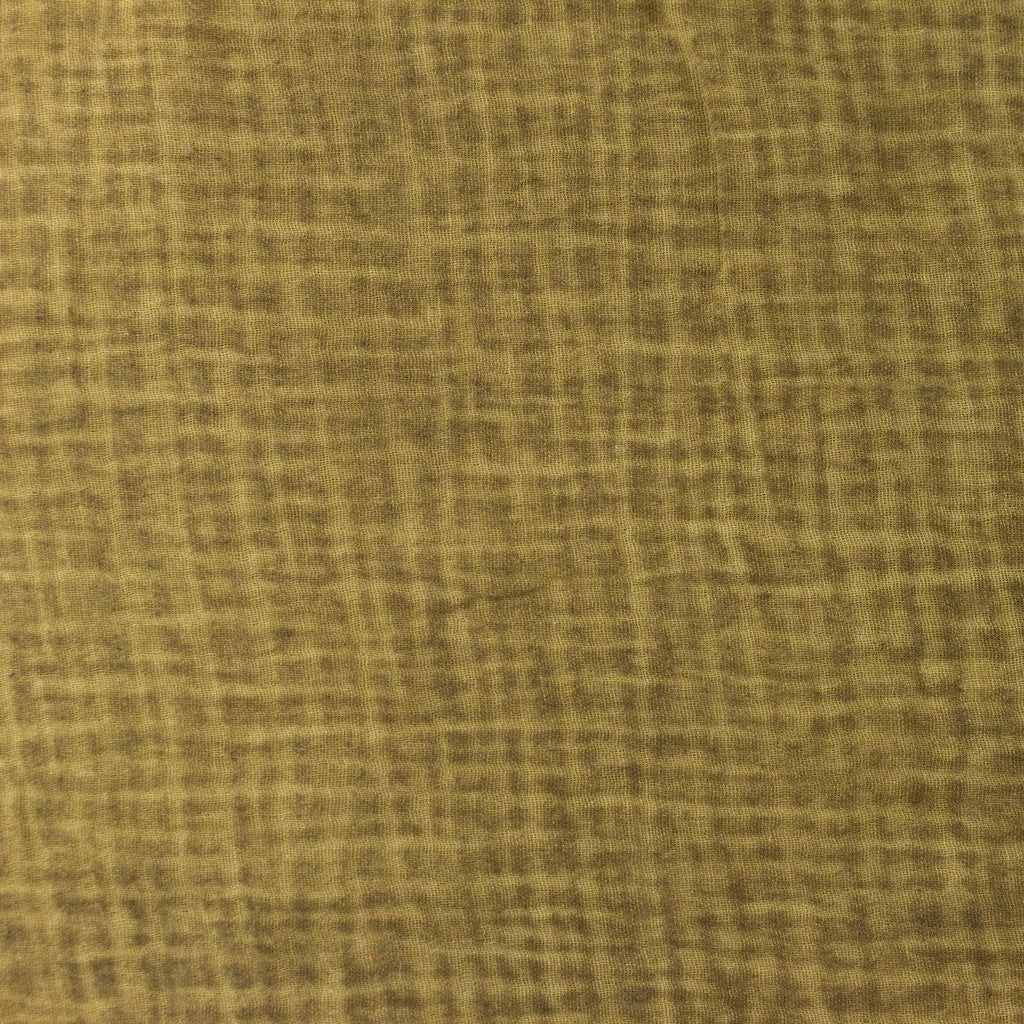 Tissu Double Gaze Dirty Wash - Brun Doré