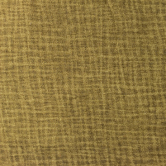 Tissu Double Gaze Dirty Wash - Brun Doré