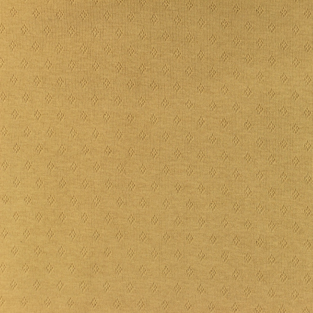 Tissu Jersey Coton Ajouré - Camel