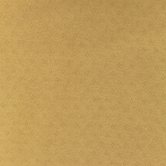 Tissu Jersey Coton Ajouré - Camel