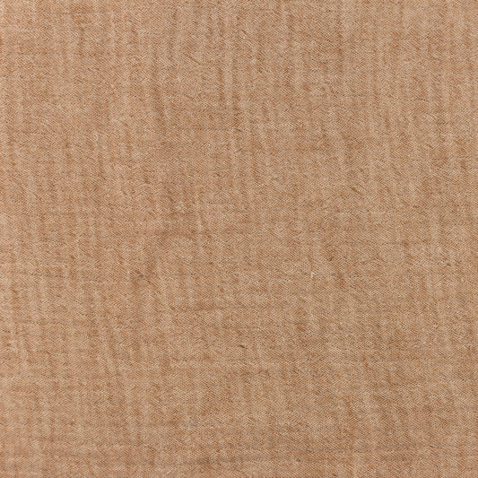 Tissu Double Gaze Chambray - Choco