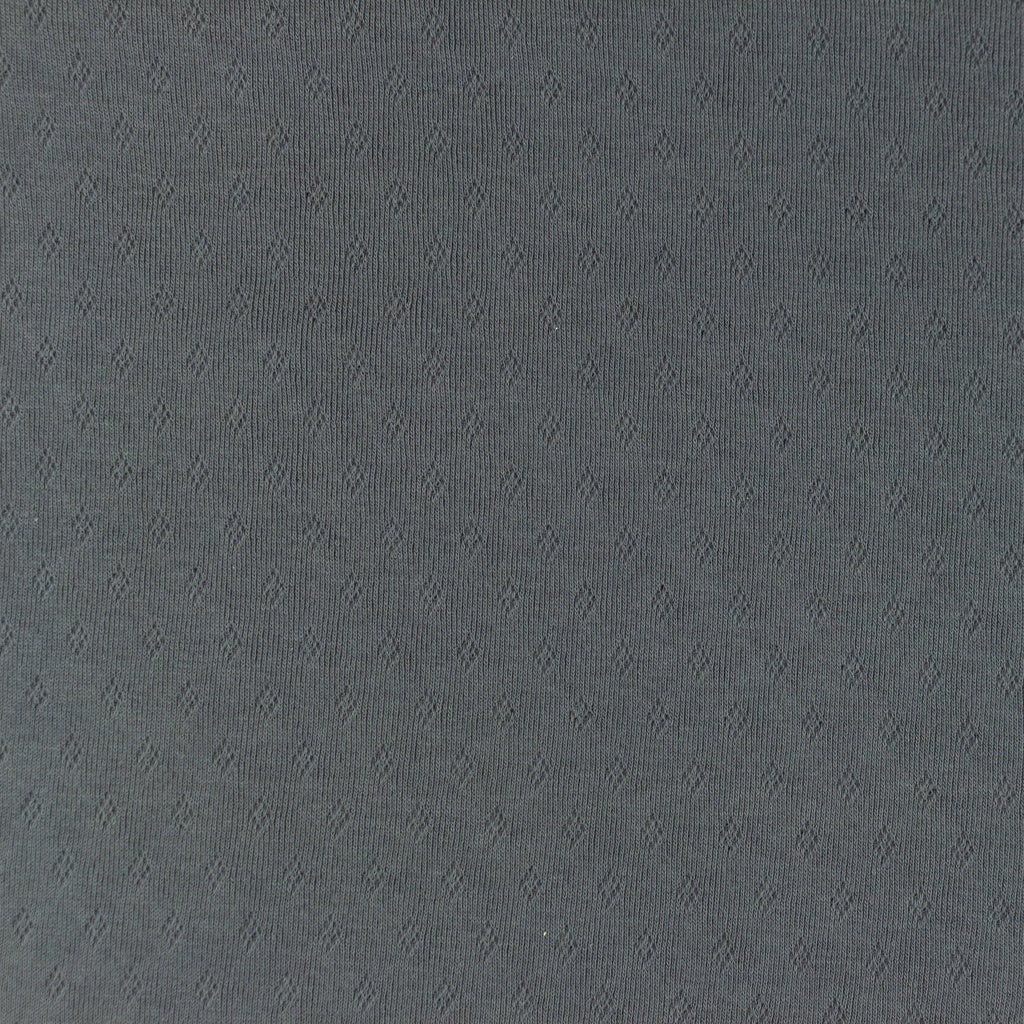 Tissu Jersey Coton Ajouré - Gris
