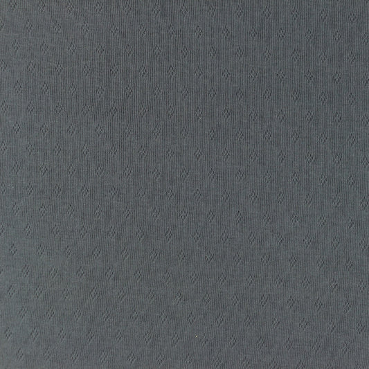 Tissu Jersey Coton Ajouré - Gris