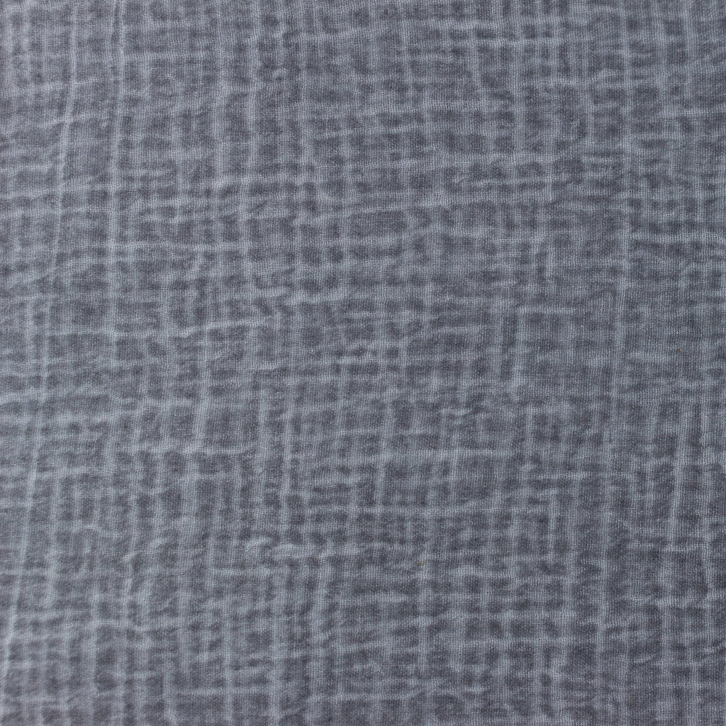 Tissu Double Gaze Dirty Wash - Gris Moyen