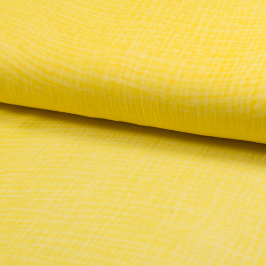 Tissu Double Gaze Délavé - Jaune