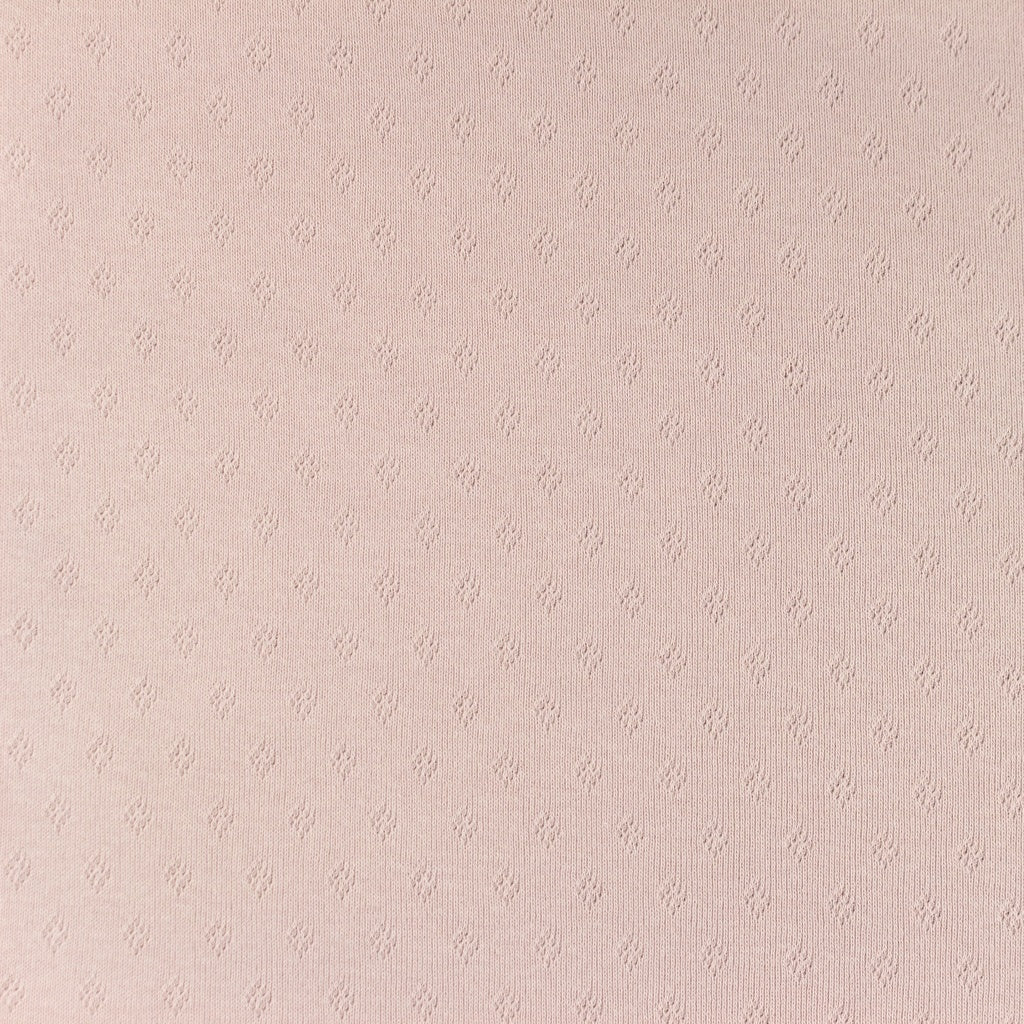 Tissu Jersey Coton Ajouré - Lilas