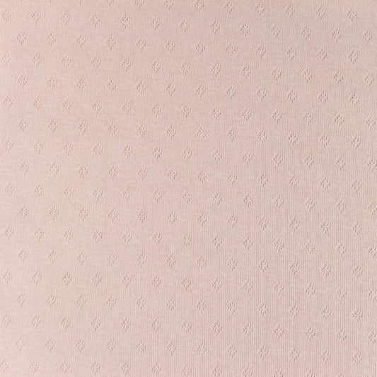 Tissu Jersey Coton Ajouré - Lilas