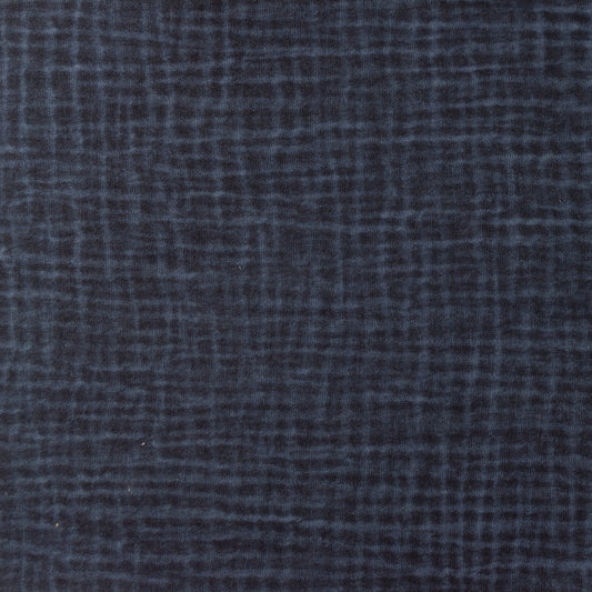 Tissu Double Gaze Dirty Wash - Marine