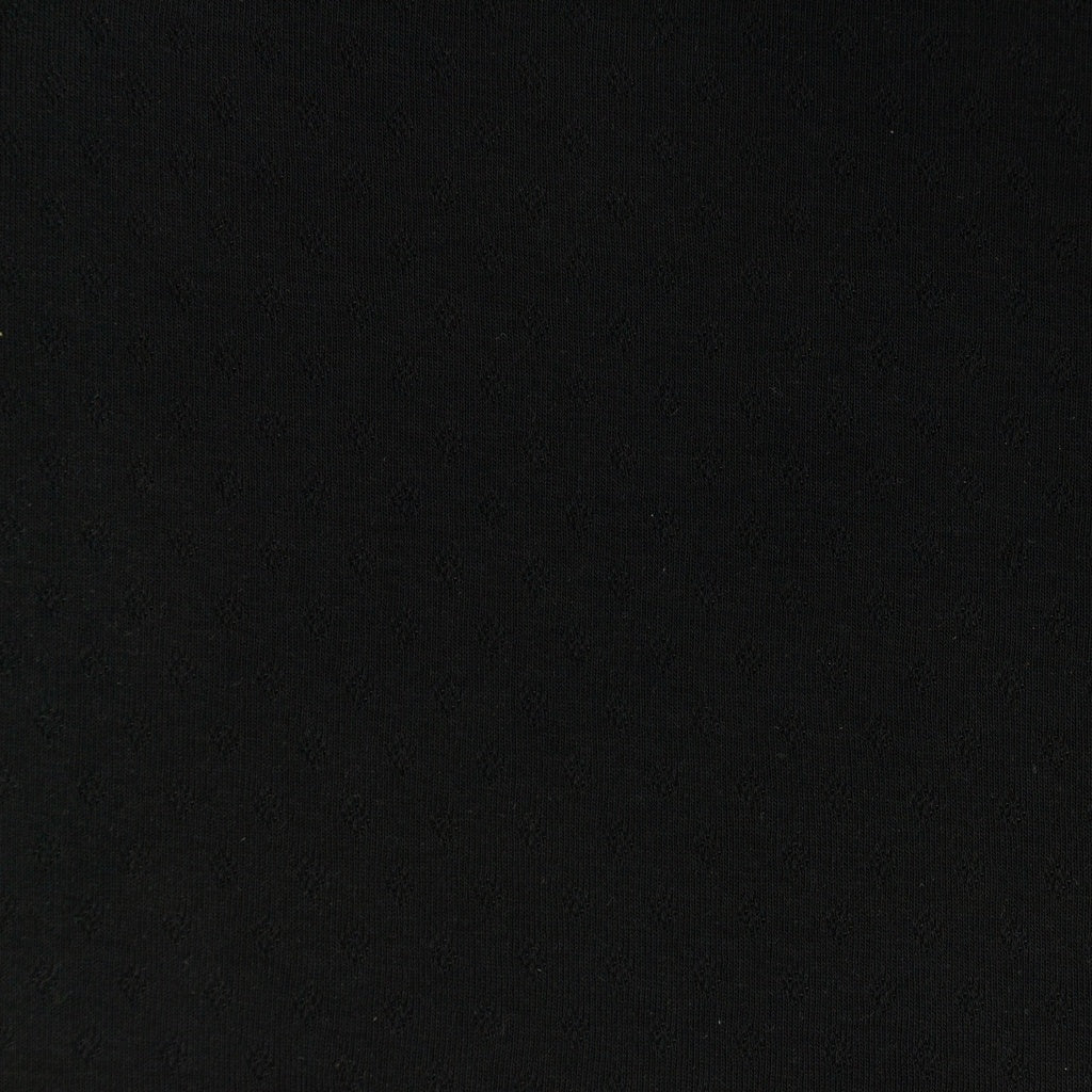 Tissu Jersey Coton Ajouré - Noir