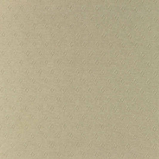 Tissu Jersey Coton Ajouré - Pebble