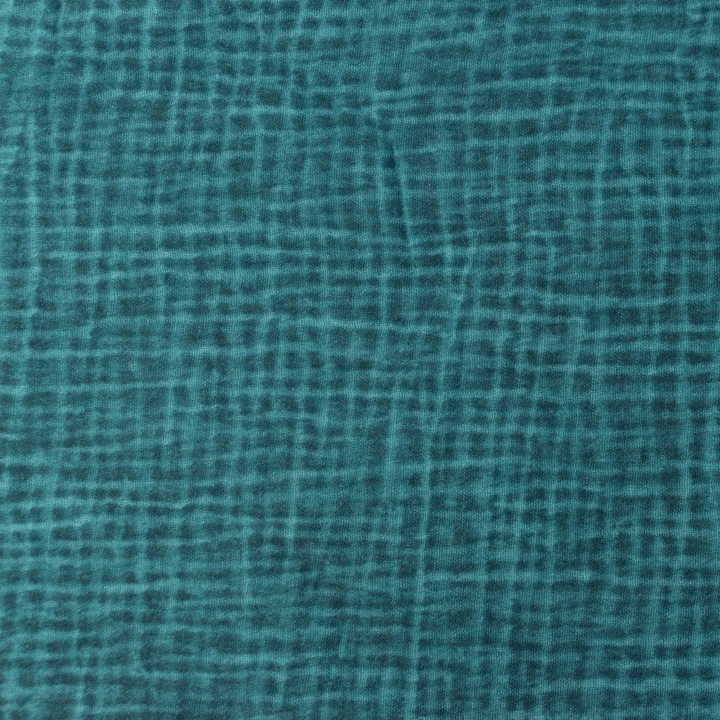 Tissu Double Gaze Dirty Wash - Pétrole