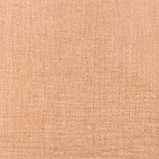 Tissu Double Gaze Chambray - Rose