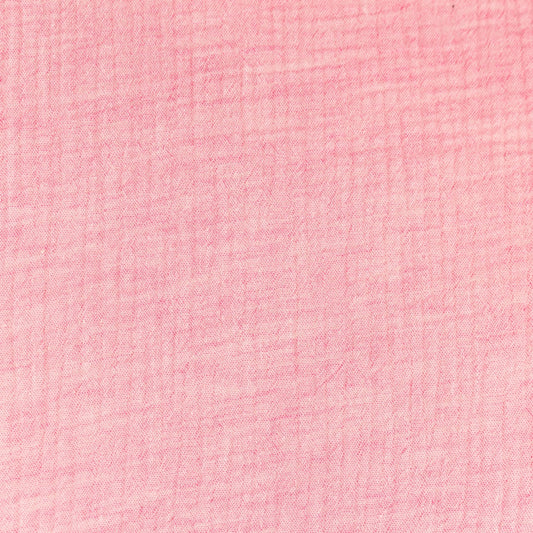 Tissu Double Gaze Chambray - Rose Intense