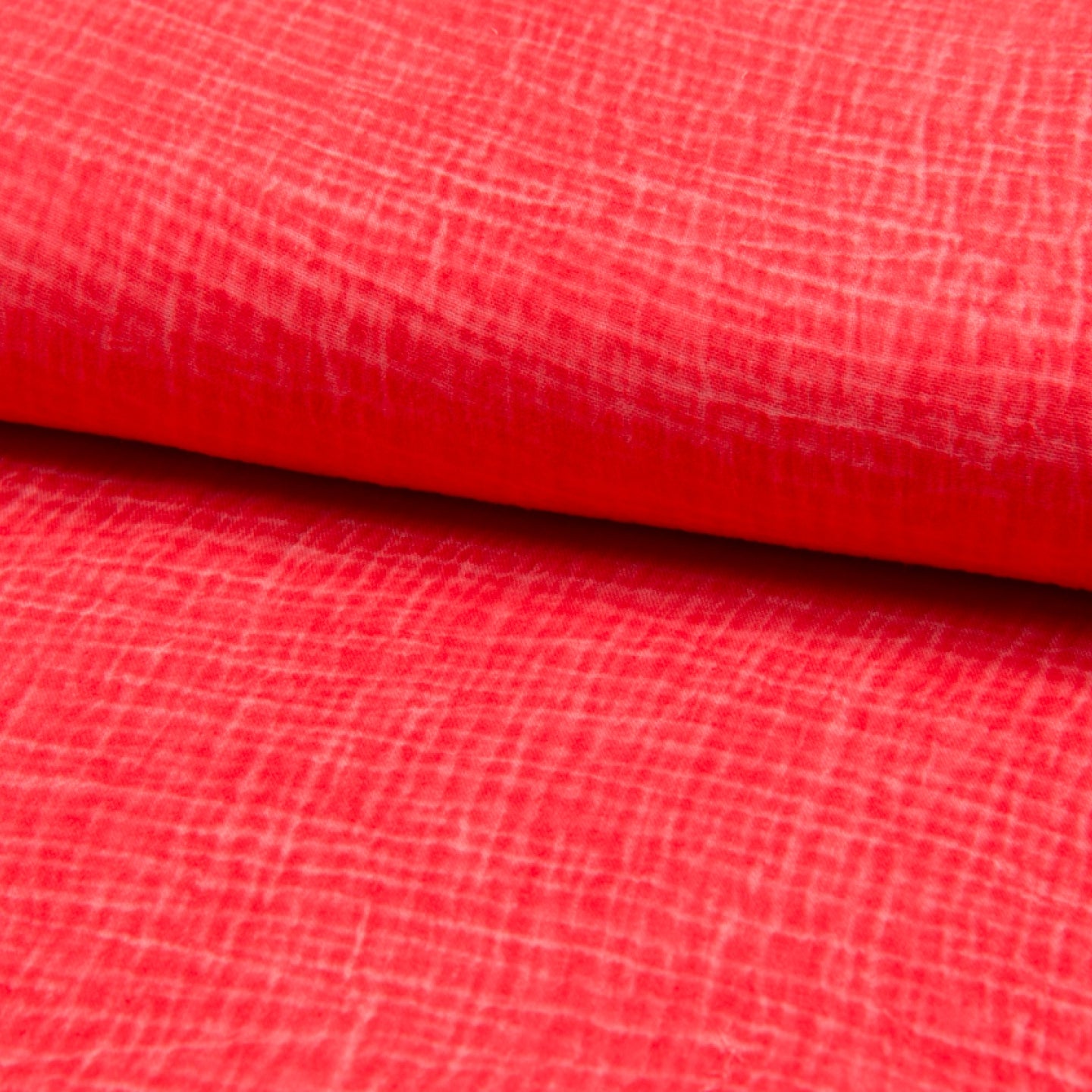 Tissu Double Gaze Délavé - Rouge