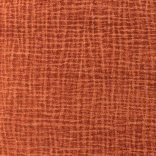 Tissu Double Gaze Dirty Wash - Rouille