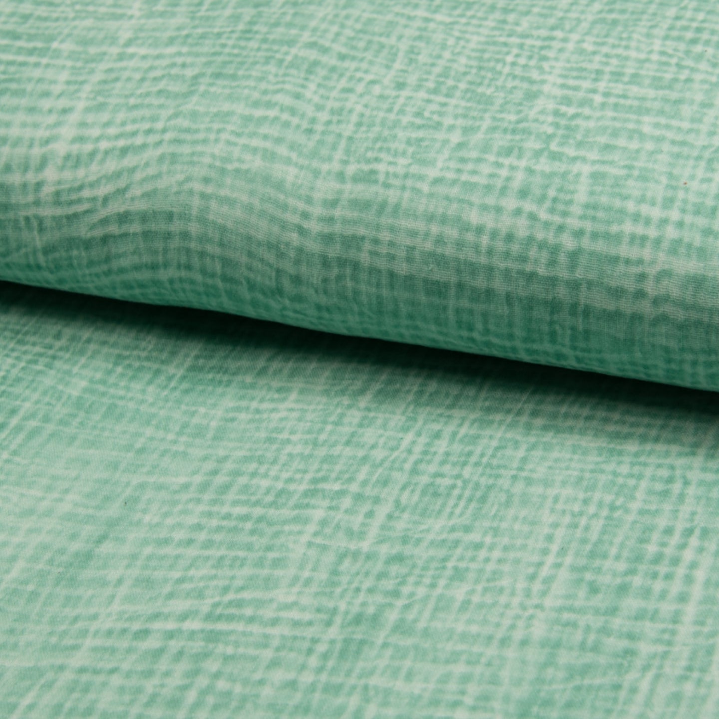 Tissu Double Gaze Délavé - Vert Mint