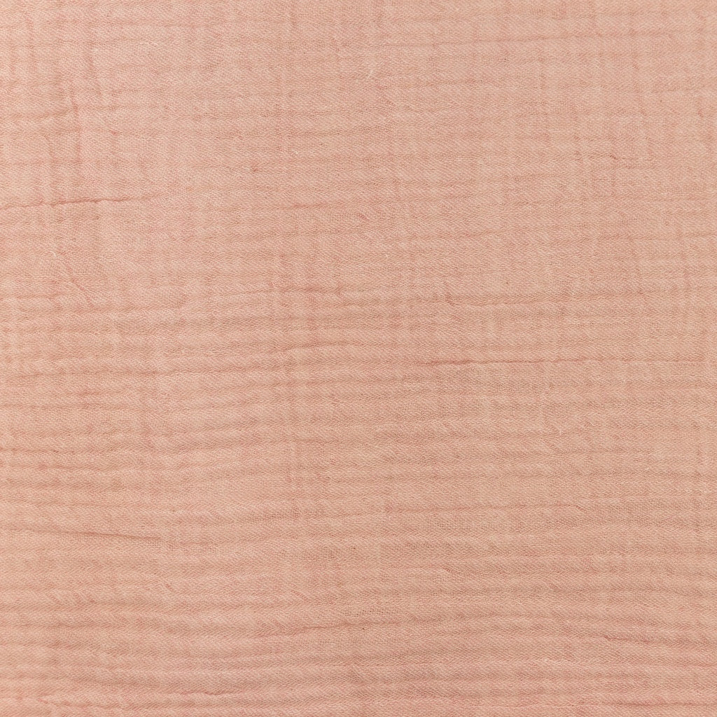 Tissu Double Gaze Chambray - Vieux Rose