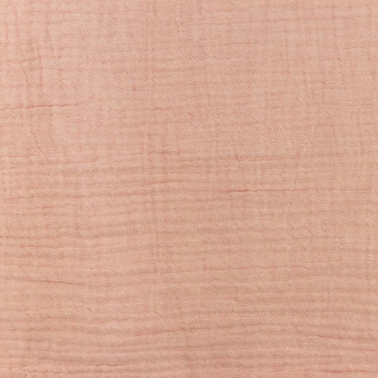 Tissu Double Gaze Chambray - Vieux Rose